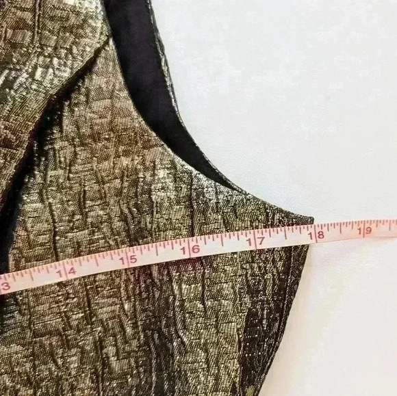 Susana Monaco Metallic Gold Dress Size 4 Homecoming, Prom, Cocktail Party, NYE - Picture 5 of 8